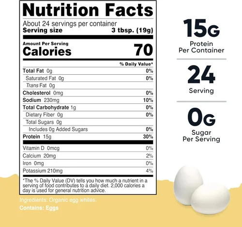 Miniatura 2 de Nutricost Pantry - Proteína en polvo de clara de huevo orgánica (1 libra), sin OMG, sin gluten