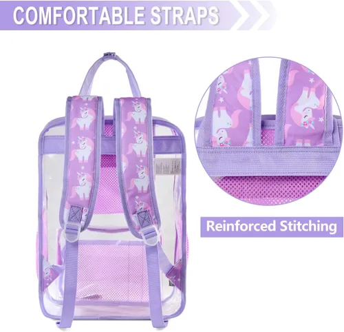Miniatura 6 de Mochila transparente, mochila escolar transparente resistente VASCHY, L, Mochilas Daypack