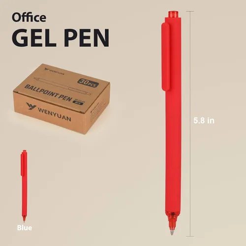 Miniatura 23 de WY WENYUAN Bolígrafos a granel, paquete de 30 bolígrafos negros de bola (punta media de 1.0 mm) - Bolígrafos de escritura suave sin manchas tipo