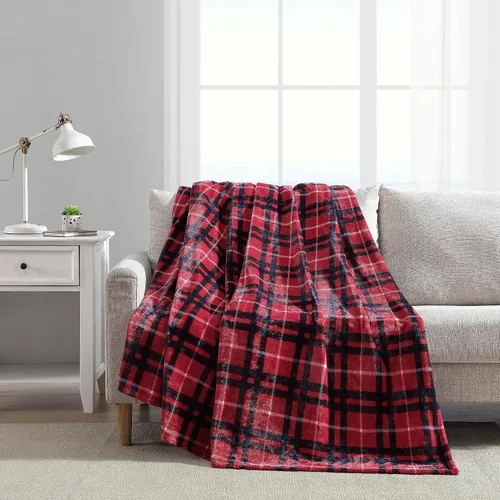 Miniatura 5 de Nautica - Cobija individual, ropa de cama de felpa suave, ideal para cama o sofá, elementos esenciales para dormitorio, con certificación Oeko-Tex