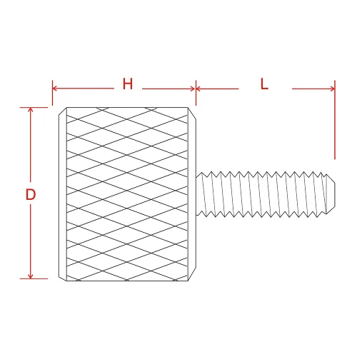 Miniatura 4 de Tornillos moleteados de aluminio M4, multicolor, 20 piezas (M4 x 0.236 in, negro)