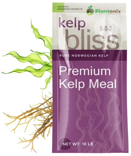 Kelp Bliss (10 libras) - Fertilizante orgánico de harina de algas para plantas, suelo de jardín, flores, verduras y césped, fertilizante orgánico de