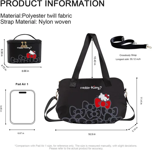 Miniatura 28 de AmBealla Bolsas de viaje con cremallera, bolsa de fin de semana, ligera para mujer, bolsa de lona para llevar en el gimnasio, trabajo
