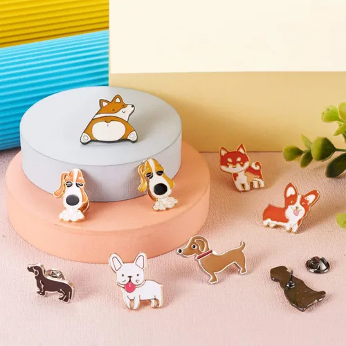 Miniatura 111 de Pandahall - Broches esmaltados de aleación con varios temas, broche de solapa, juego de pines esmaltados
