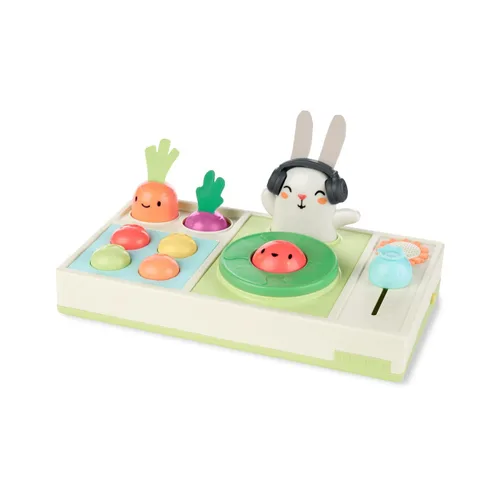 Skip Hop - Set de juguete musical para bebé DJ con luces, canciones, efectos de sonido y texturas suaves, Farmstand Let The Beet Drop Set de DJ