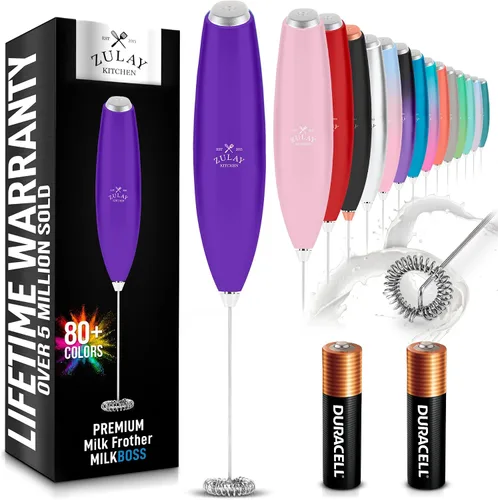 Miniatura 25 de Zulay Kitchen - Batidor eléctrico de mano para café, lattes, capuchinos, matcha y chocolate caliente, mezclador portátil para bebidas, accesorio