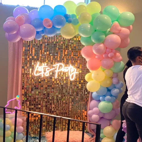 Miniatura 4 de DIVATLA Letrero de neón "Let's Party" para decoración, letrero LED grande de 23"X10" para cumpleaños, fiesta de graduación, boda, celebraciones