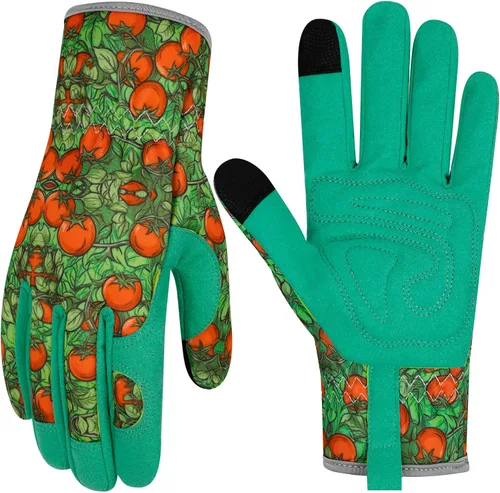 Miniatura 22 de Guantes de Jardinería de Cuero MERTURN para Mujeres, Guantes de Jardín a Prueba de Espinas, Guantes de Trabajo Compatibles con Pantalla Táctil, Azul