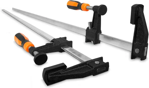 Miniatura 7 de WEN 10206F2 Abrazaderas de barra de acero de ajuste rápido de 6 pulgadas con garganta de 2.5 pulgadas y mango de microajuste, paquete de dos