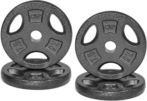 Miniatura 20 de CAP Barbell Placas de peso de agarre estándar de 1 pulgada Gris