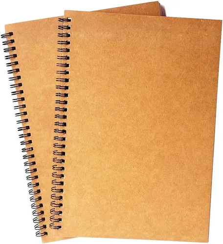 Miniatura 7 de Twinkle Cuadernos en espiral, cuadernos en blanco, papel grueso, 60 hojas, 10 x 7 pulgadas, paquete de 2 (negro, blanco)