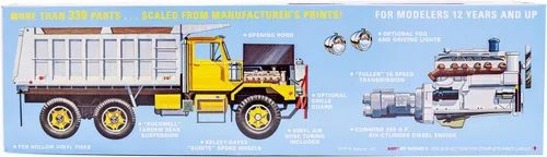 Miniatura 3 de AMT Autocar Camión volquete - Kit de camión modelo a escala 1/25 - Vehículo vintage para construir para niños y adultos