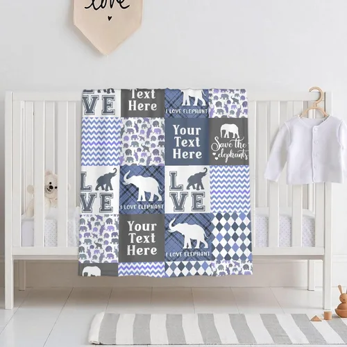 Miniatura 14 de Manta personalizada con nombre, manta personalizada de animales de bebé, regalos conmemorativos para envolver niños pequeños, cumpleaños familiar