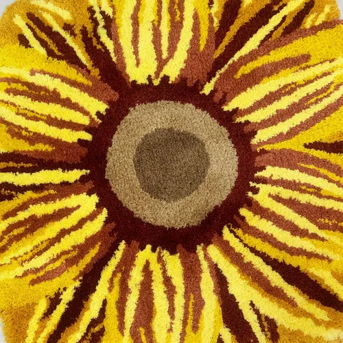 Miniatura 7 de USTIDE Alfombra de Baño Lanuda Alfombra de Baño de Girasol Antideslizante Lavable a Máquina y Secado, Alfombrillas de Baño para Baño Bañera Ducha