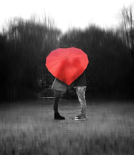 Miniatura 7 de KXCFCYS Forever Love - Sombrilla con forma de corazón rojo para niñas, para San Valentín, boda, compromiso y accesorios fotográficos (rojo)