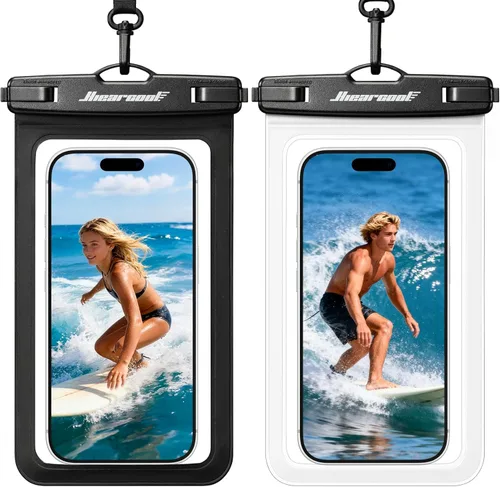 Miniatura 11 de Hiearcool Funda impermeable para iPhone, Bolsa impermeable para teléfono, Artículos esenciales de viaje, Accesorios de crucero, Imperdibles - 4 negro