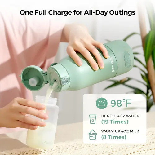 Miniatura 6 de Momcozy Calentador de Leche Portátil para Viajes – Modos de Calentamiento Dual para Leche Materna y Agua, Calentador de Biberones Portátil