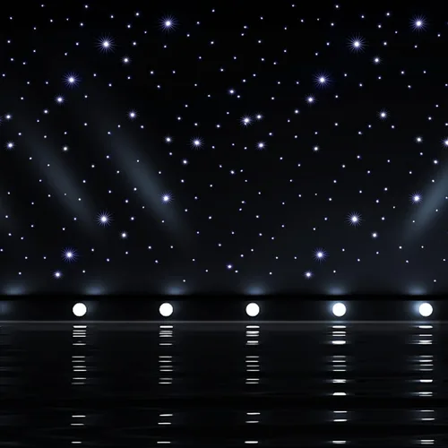 Miniatura 11 de Cortina de telón de fondo LED de 13 x 13 pies, cortina LED blanca + azul para escenario, cortina de tela de cielo estrellado DMX512 para eventos