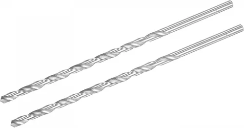 Miniatura 19 de uxcell HSS (acero de alta velocidad) Brocas helicoidales extralargas, diámetro de taladro de 0.118 in de diámetro de 7.874 in de longitud