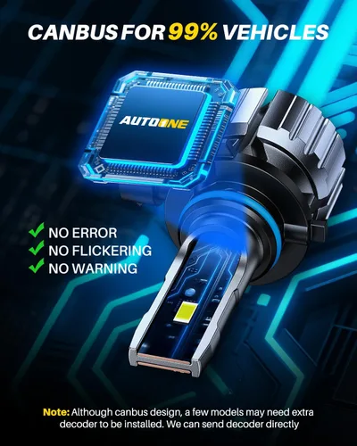Miniatura 5 de AUTOONE Luz antiniebla LED H10/9145/9140, 20000LM 6000K blanco bombilla antiniebla H10 o DRL, inalámbrico, fácil instalación, IP68, paquete de 2