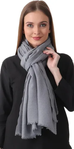 Miniatura 42 de 100% puro CASHMERE 2PLY BUFANDA/STOLE, HERRINGBONE SUPER SUAVE, GRUESO, LIGERO, PASHMINA