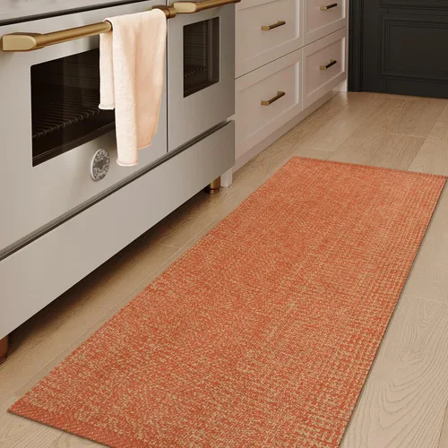 Miniatura 42 de LEEVAN - Alfombras lavables para cocina de 3 x 5 pies, alfombra de color crema para dormitorio, alfombra de algodón tejida para entrada, alfombra