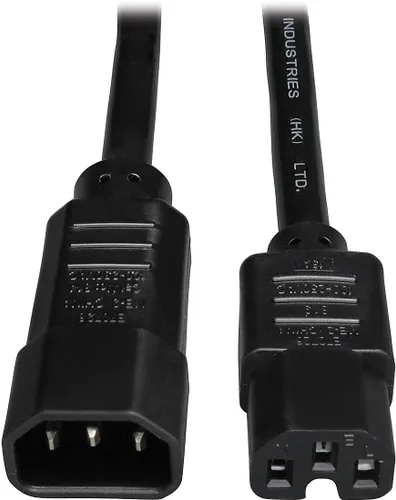 Miniatura 17 de Tripp Lite Cable de extensión de alimentación resistente de 6 pies, C14 a C15, 15A, 14 AWG, rojo (P018-006-ARD)