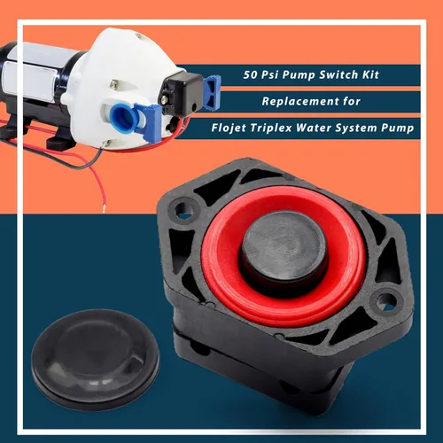 Miniatura 3 de Kit de interruptor de bomba mejorado de repuesto para Flojet Triplex piezas de repuesto 2091050, equipado con interruptor de 50 psi y cables de cable