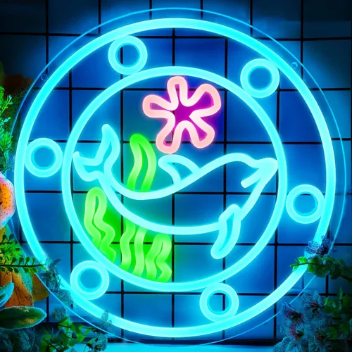 Miniatura 21 de Good Vibe - Letrero de neón con luces LED de neón rosadas, decoración de pared para dormitorio, letrero LED alimentado por USB para decoración
