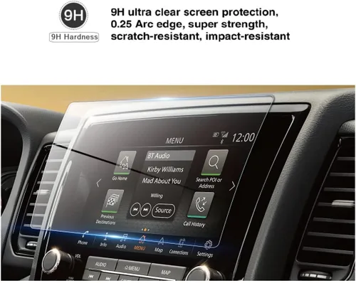Miniatura 2 de Protector de pantalla compatible con Frontier Titan 2022-2024, pantalla táctil de 9 pulgadas, transparente HD, antiarañazos, protector de pantalla