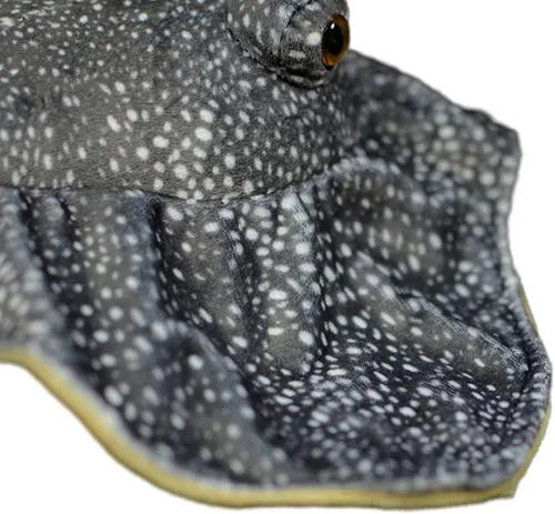 Miniatura 6 de FRANKIEZHOU Peluche realista de pez raya de leopardo, animal de peluche realista de 19 pulgadas, juguete de patinaje suave, regalos para niños