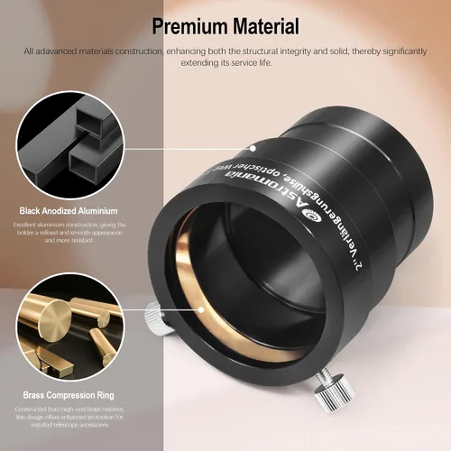 Miniatura 3 de Astromania Tubo de extensión adaptador de telescopio para ocular de 2 pulgadas, accesorios de telescopio de metal, tubo de extensión ocular