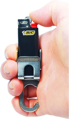 Miniatura 4 de Screwpop Bic - Llavero estándar para encendedor de tamaño completo, multiherramienta con mosquetón y abridor de botellas, construcción de acero