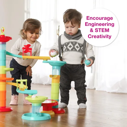 Miniatura 5 de Edushape Bounce A Marble Racetracks, juego de 30 piezas (809801)