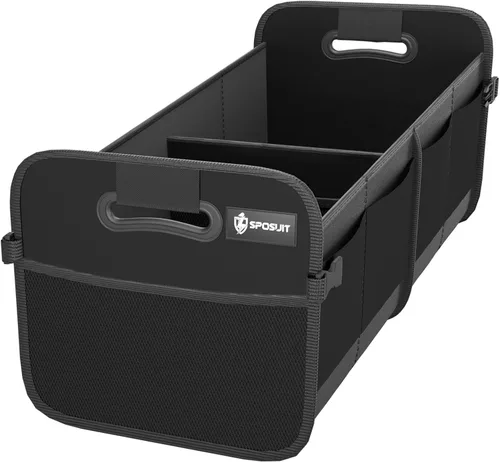 Miniatura 12 de Sposuit Organizador de maletero para automóvil, almacenamiento plegable de 70 litros con 11 bolsillos y asas reforzadas, organizadores de maletero