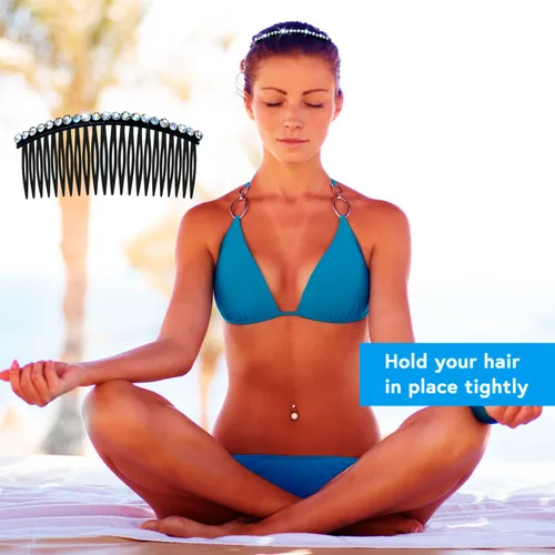 Miniatura 3 de Peines laterales con diamantes de imitación para mujer, peine de flequillo, pinzas para el cabello, accesorios para el cabello, peine decorativo 24