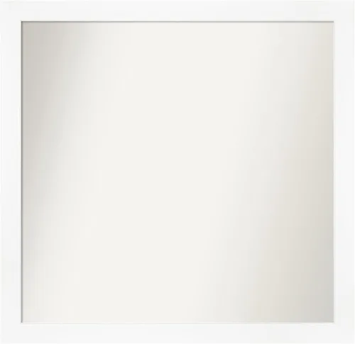 Miniatura 452 de Amanti Art Espejo de baño blanco para sobre el fregadero, 24 x 24 pulgadas, hecho a medida, espejo de tocador cuadrado blanco estrecho, marco