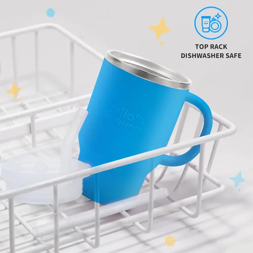 Miniatura 7 de Taza de Bella's Friends Handy Mini – Adorable taza sippy para niños pequeños de 9 oz, interior de acero inoxidable y cuerpo de silicona, a prueba