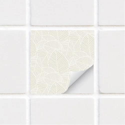 Miniatura 23 de Adhesivos de vinilo para azulejos de pared autoadhesivos, calcomanías impermeables para decoración de cocina, baño, línea ondulada de abulón, 6 x 6