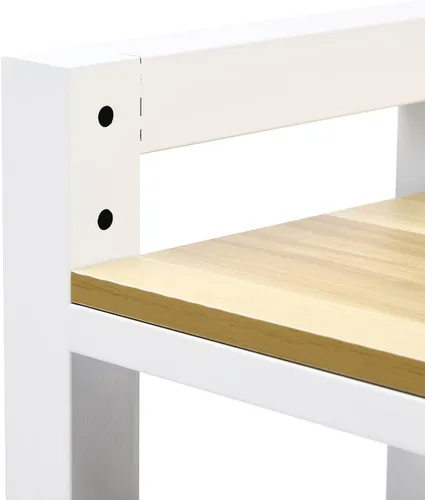 Miniatura 7 de Soporte apilable para lavadora y secadora, capacidad de carga de 419 libras, estante resistente con estante ajustable, estantes apilables para Blanco
