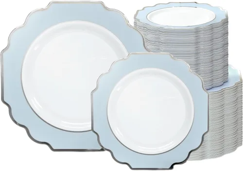 Miniatura 18 de OCCASIONS juego para 25 comensales (200 piezas), 80 comensales (640 piezas), 120 comensales (960 piezas), blanco imperial, 10.5 pulgadas, 7.5 A.