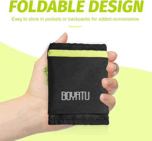 Miniatura 4 de BOYATU Cangurera para cinturón para correr: cintura delgada para mujeres y hombres, bolsa de entrenamiento ajustable para teléfono, bolsa de cintura