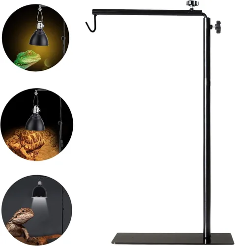 Miniatura 2 de BETAZOOER Soporte de Lámpara de Reptil Ajustable Soporte de Luz de Piso de 15-31 Pulgadas Soporte de Lámpara Colgante de Metal para Terrario