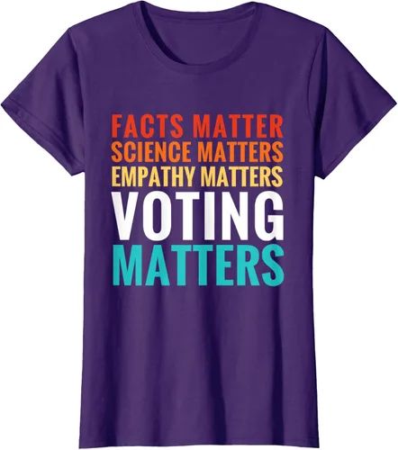 Miniatura 12 de Facts Matter Science Matters Voting Matters - Camiseta demócrata liberal, Negro, S