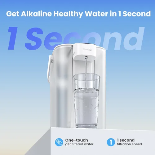 Miniatura 5 de Waterdrop - Jarra con filtro de agua alcalina eléctrica, dispensador recargable, purificador de 200 galones al instante, 15 tazas para encimera