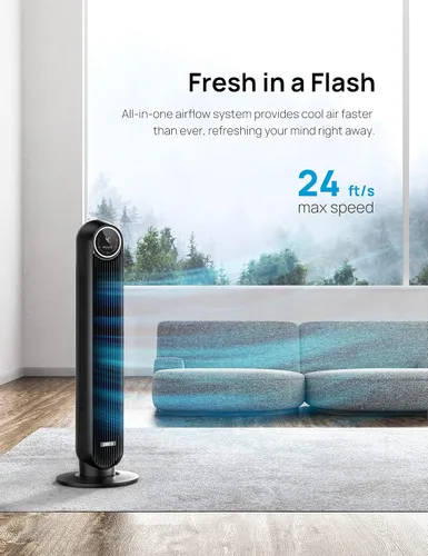 Miniatura 6 de Dreo Ventilador de torre Pilot Pro de 42 pulgadas con control remoto (DR-HTF005) Ventilador de torre para dormitorio, ventilador de piso silencioso