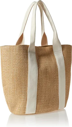 Miniatura 2 de The Drop Tracy Large Canvas Detail Straw Tote
