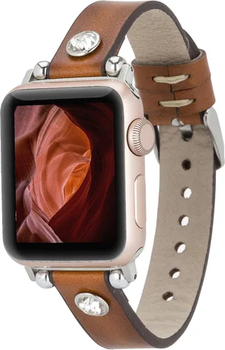 Miniatura 14 de HARDISTON Correa de Reloj Apple Watch Dama Ferro 38mm 40mm 41mm para mujeres/hombres, Hecho a Mano de Cuero Genuino, Correa de Reemplazo para iWatch