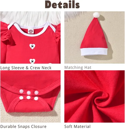 Miniatura 4 de Aalizzwell Trajes de Navidad para bebés y niñas