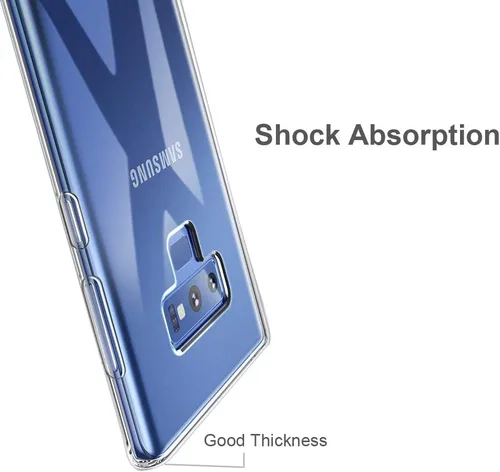 Miniatura 6 de Unov Funda compatible con Galaxy Note 9, transparente con diseño de TPU suave, absorción de golpes, delgada, diseño floral, cubierta trasera Flower